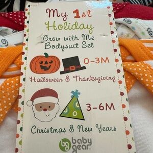 Baby Gear Festive Holiday Bodysuit Set - Holiday themed